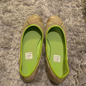 Puma Bixley patent mesh flat